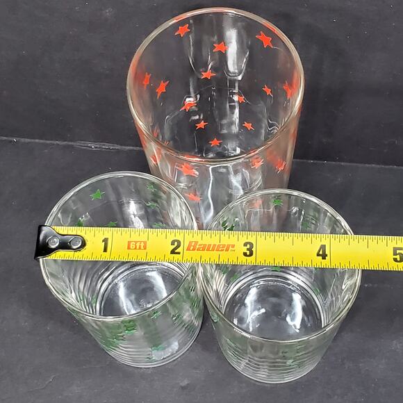 Vtg Kraft Foods Swanky Swigs Stars Optic Glass Juice Tumbler MCM Tableware - Picture 7 of 10